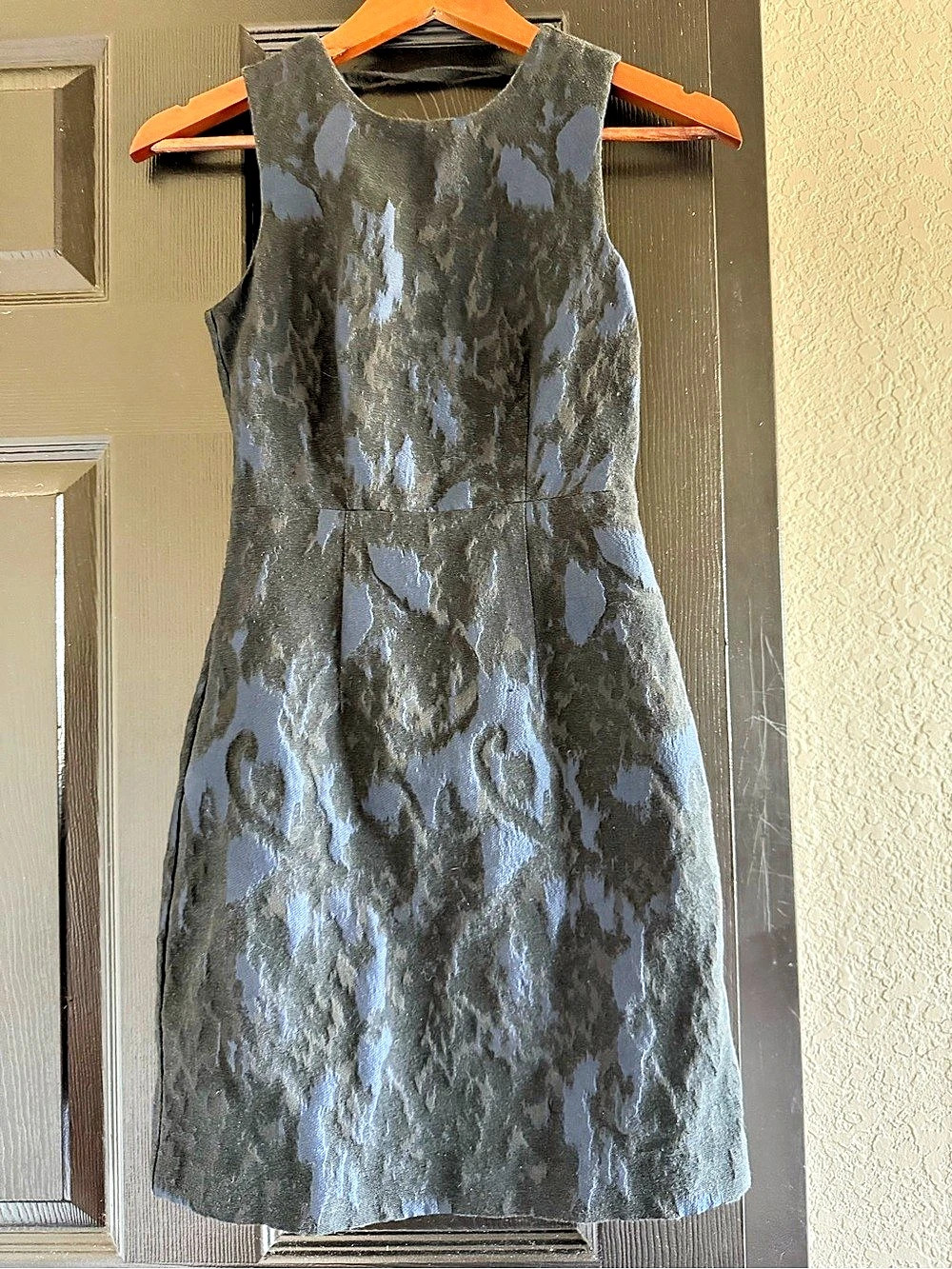 H&M Women's Mini Animal Print Dress Black & Blue Size 2